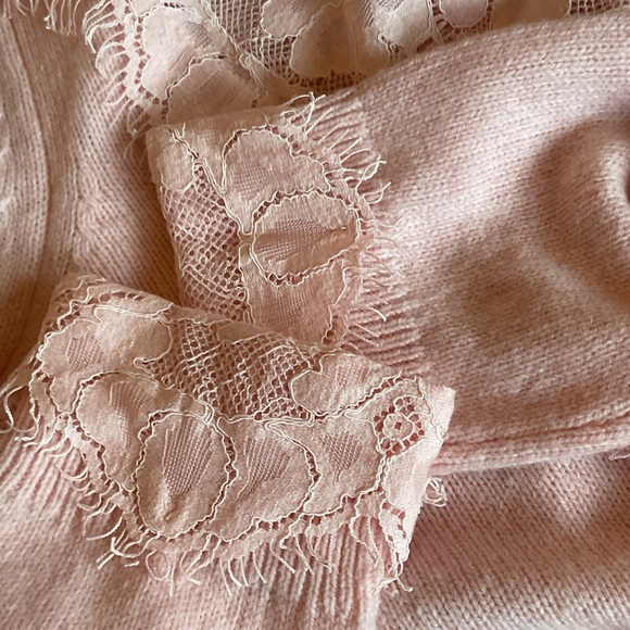 LoveShackFancy Brandie Pink Lace Cardigan - Picture 15 of 15